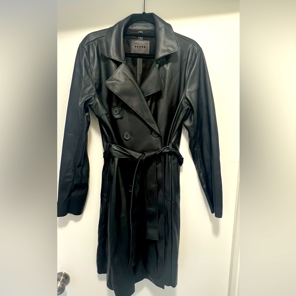Blank NYC Faux Leather Trench